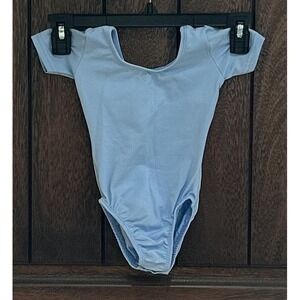 LEOTARD BOUTIQUE Toddler Leotards Lot of 2 Blue Short Sleeve 12-24 Months EUC